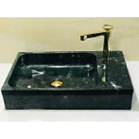 Lavabo Đá Tự Nhiên Leo Mysterial Jade - Xanh Ngọc - Hình chữ nhật khoét lỗ xifon góc