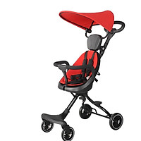 Xe đẩy 2 chiều gấp gọn Baobaohao Only V3 Plus có đệm và mái che (Đỏ-Xanh-Đen)