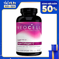 Thực phẩm chức năng bảo vệ sức khỏe Viên uống bổ sung Collagen Type 1-3 NeoCell Super Collagen +C 6000mg Type 1-3 (250 viên)