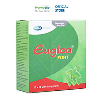 Viên tinh dầu Eugica Fort làm dịu ho, hỗ trợ đau họng, sổ mũi, cảm cúm (Hộp 10 vỉ x 10 viên)