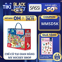 Bộ xếp hình 205 mảnh Khám Phá Nước Mỹ của hãng SASSI JUNIOR USA Puzzle