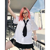 Sét áo sơ mi nắp túi chữ I LOVE YOU +cavt HT12