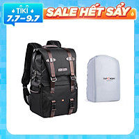 Balo đựng máy ảnh và laptop K&F CONCEPT 15.6 inch chống thấm nước với ngăn đựng tripod tích hợp