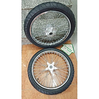 CẶP BÁNH CĂM CHO XE EXCITER150 ĐÙM KHẾ BẠC NIỀNG UNIONVD FULL VỎ RUỘT BLAZETECH THÁI GẮN VỪA KO CHẾ ĐÃ RÚT CĂM VÔ VỎ RUỘT