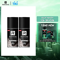 Combo 2 Lăn khử mùi Romano kháng khuẩn & khô thoáng cả ngày 50mlx2 Gentleman