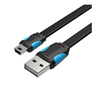 VISA-usb data cable mini T port flat MP3 mobile hard disk camera navigation cable charging line black 1.5 m VAS-A14-B150