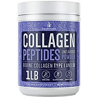 InstaSkincare Collagen Peptides Hydrolyzed Powder Non-GMO Grass-Fed Gluten-Free Unflavored - Easy to Mix Drink - Premium Beef Collagen Powder 1 Pound