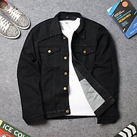 Áo khoác jean nam Unisex thời trang cao cấp form trơn đơn giãn đậm chất - Hot New 2021