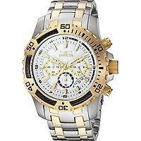 Invicta Men's Pro Diver Quartz Watch with Stainless-Steel Strap, Two Tone, 18.5 (Model: 24859)