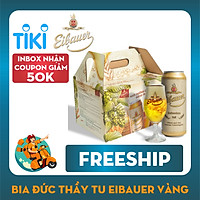 Thùng Bia Đức Thầy Tu Eibauer Hefeweizen - Bia Lúa Mì Thượng Hạng Nhập Khẩu Chính Hãng Đức (500ml x 12 Lon)