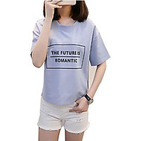 Áo thun nữ form rộng romantic phong cách T&D d413 màu tím