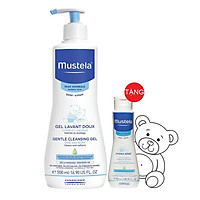 Sữa Tắm Gội Dạng Gel Cho Da Nhạy Cảm Của Bé Gentle Cleansing 500ml Tặng Kem Dưỡng Da 50ml Mustela