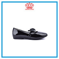 Giày Búp Bê Bé Gái Đi Học Đi Chơi Crown Space UK Ballerina Trẻ Em Cao Cấp CRUK3122 Màu Hồng Be Đen Êm thoáng Size 30-36/6-14 Tuổi