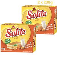 Combo 2 Hộp Bánh Solite Tầng Dinh Dưỡng Với Vị Cam Tươi Mới 2x238g