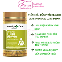 Viên Thải Độc Phổi Healthy Care Original Lung Detox 180 Viên - Giúp Thanh Lọc Phổi, Đào Thải Tạp Chất, Độc Tố Giúp Phổi Khỏe Mạnh - Tăng Cường Hô Hấp, Giúp Thở Dễ Dàng - Bổ Phổi, Ngăn Ngừa Bệnh Lý Liên Quan Đến Phổi - FECVEN