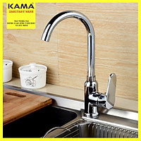 Vòi rửa chén bát CHÍNH HÃNG KAMA SYNLK-02 nóng lạnh đồng mạ crome - Tặng kèm dây cấp nước 60cm, phù hợp với mọi bồn rửa chén bát.