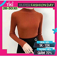 Áo Len NỮ Cổ 3 PHÂN lông cừu dày dặn, giặt k lo bai xù mặc lên thoải mái