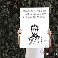 Tranh động lực trang trí phòng làm việc - Abraham Lincoln - DL198