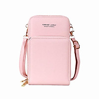 Fengdong Màn Hình Cảm Ứng Túi Điện Thoại Di Động Mini Một Túi Nhỏ Đeo Chéo Túi Xách Cho Nữ Da PU Ví Thẻ Tín Dụng ốp Lưng