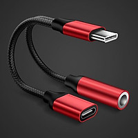 3.5mm Headphone Jack Type-C USB C Audio Adapter Earphone to Type C Charge Listen for USB-C Phone Without 3.5MM for Huawei Xiaomi