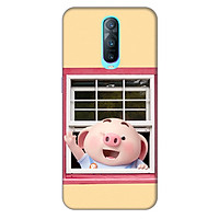 Ốp lưng nhựa cứng nhám dành cho Oppo RX17 Pro in hình Heo Con Chào Ngày Mới