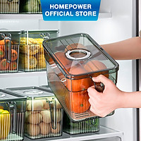 Hộp nhựa đựng thực phẩm tủ lạnh 2 lớp có tay cầm tiện lợi Homepower - Chất liệu cao cấp, an toàn sức khỏe