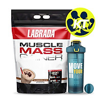 Thực phẩm hỗ trợ Tăng cân Tăng Cơ Muscle Mass Gainer 5.4 Kg của Labrada + Tặng kèm Bình lắc (Màu ngẫu nhiên) 600ml