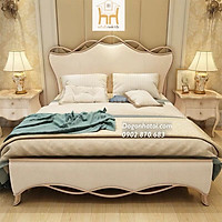 Giường Ngủ Bọc Nệm Đầu Giường Sang Trọng Màu Kem - GN-506
