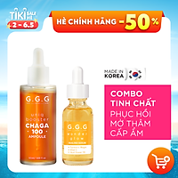 Combo Tinh Chất Phục Hồi, Mờ Thâm, Cấp Ẩm Cho Da GGG Uniq Booster Chaga 100 Ampoule & Healing 50ml & 30ml