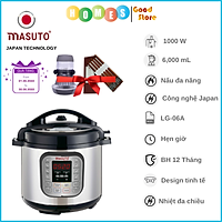 Nồi Áp Suất Điện Đa Năng MASUTO 7in1 Công Nghệ Nhật Bản Dung Tích 6L 1000W - Hàng Chính Hãng