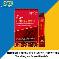Thạch tinh chất hồng sâm 6 năm tuổi Hàn Quốc - Innerset Korean Red Ginseng Jelly Sticks 15g x 30 gói