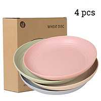 4 Cái/bộ Rơm Lúa Mì Bộ Đồ Ăn Có Thể Tái Sử Dụng Gia Đình Bộ Đồ Ăn Cho Trẻ Em Và Người Lớn Salad Đĩa Soup Tròn Món Ăn Bộ Dụng Cụ
