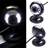 USB Video Web Camera Six Lights Night Vision Camera Computer Webcam With Mic For Pc Laptop Camera