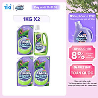 Combo Nước lau sàn Maxkleen Chai + Túi hương Ban mai thanh mát 1kg