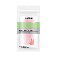 Set 10 cặp miếng dán sáp tẩy lông LANBENA hai mặt tự nhiên cỡ lớn 9x18