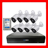 Trọn bộ 8 camera KBVISION Full HD 1080p - Hàng chính hãng