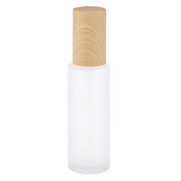 Empty Refillable Glass Pump Bottles Perfect for Lotions Creams Essential Oils, Bathroom Cosmetics Storage Container,30~120ml