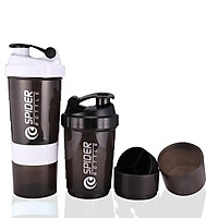 Bình nước thể thao - bình nước tập gym 3 ngăn 650ml