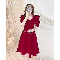 Váy Nhung Tay Bồng M498