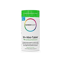 Rainbow Light - 50+ Mini-Tablet Food-Based Multivitamin - Age-defense Formula Probiotic and Antioxidant Formula; Vitamins and Minerals Support Immune, Heart, Skin, Eye, Bone and Prostate - 180 Tablets