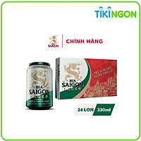 Thùng 24 lon bia Saigon Lager 330ml