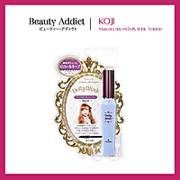 Mascara Chuốt Dày Mi, Dưỡng Mi Màu Đen Nhật Bản Koji Dolly Wink Volume Mascara III Black, Chống Mồ Hôi, Không Bị Vón Cục
