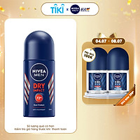 Lăn Ngăn Mùi NIVEA MEN Dry Impact Khô Thoáng (50ml) - 81610
