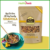 Ngũ Cốc Giòn GRANOLA PETE's Luxury Wholefoods 325gr,Dinh Dưỡng Tiện Lợi, Thơm Ngon Giòn Rụm, Ngũ Cốc Ăn Kiêng Healthy- Hàng Chính Hãng
