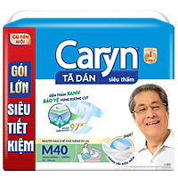 Tã Dán Siêu Thấm Caryn Gói Siêu Tiết Kiệm M40 (40 Miếng)