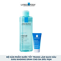 Bộ sản phẩm nước tẩy trang làm sạch sâu giàu khoáng dành cho da dầu mụn La Roche Posay Effaclar Micellar Water Oily Skin