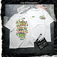 Áo thun tay lỡ form rộng YAS STREETWEAR phông unisex nam nữ, áo thun cotton100% phong cách streetstyle HÌNH IN KO TRÓC