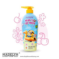 Tắm Gội Toàn Thân Hương Cherry Dành Cho Trẻ Em - MINION MADELYN MINION KIDS HEAD TO TOE WASH CHERRY 500ml