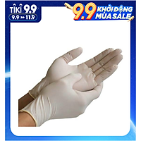 Hộp 100c Găng Tay Cao Su Y Tế An Toàn, Tiết kiệm ( Tặng khăn lau tay ) - Có bột