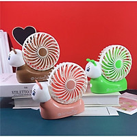 Quạt mini sạc USB hình Sên -có đèn, để bàn, cầm tay , siêu bền